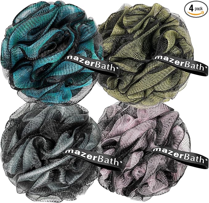 Amazerbath charcoal loofah sponge, shower