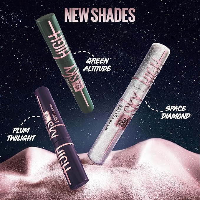 Maybelline Lash Sensational Sky High Washable Mascara Makeup, Volumizing, Lengthening, Defining, Curling, Multiplying, Buildable Formula, Very Black, 1 Count