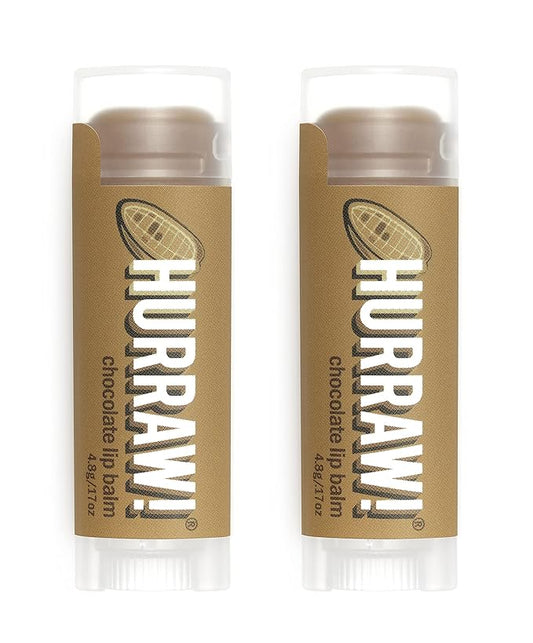Hurraw! Chocolate Lip Balm, 2 Pack: Palm