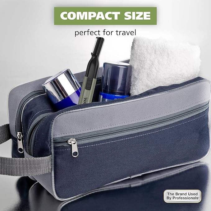 Wahl Micro Groomsman Battery Personal Trimmer for Hygienic Grooming with Rinseable, Interchangeable Heads for Eyebrows, Neckline, Nose, Ears, & Other Detailing - 05640-600