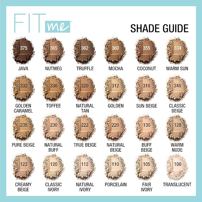 Maybelline Fit Me Matte + Poreless Pressed Face Powder Makeup & Setting Powder, Warm Nude, 1 Count