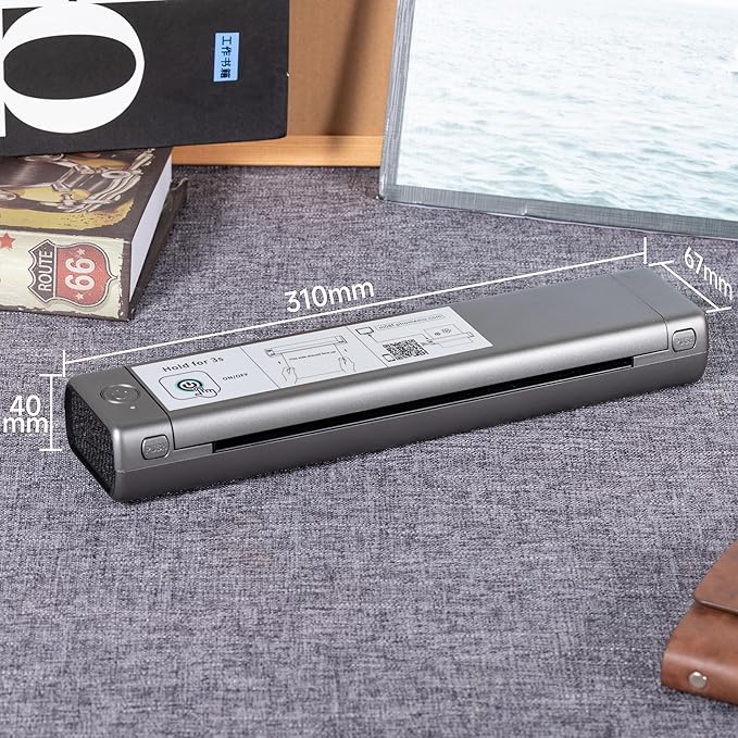 Phomemo M08F Bluetooth Tattoo Stencil Printer, Thermal Tattoo Machine with 10pcs Transfer Paper, Portable Wireless Stencil Printer for Tattooing, Compatible with Smartphone & PC, Grey