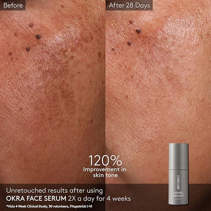 S'ABLE Labs - Okra Face Serum | Boost Elasticity, Stimulate Collagen, Replenish Skin Barrier | Retinoid + African Resurrection Plant | Melanin-Inclusive Skincare (30 mL | 1 fl oz)