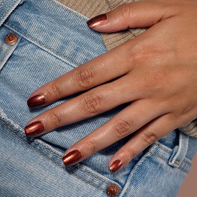 LONDONTOWN lakur Nail Polish - Chip-Resistant, Non-Toxic, Conditions & Hydrates Nails | Metallic Cinnamon, Posh Forever, .40 fl oz