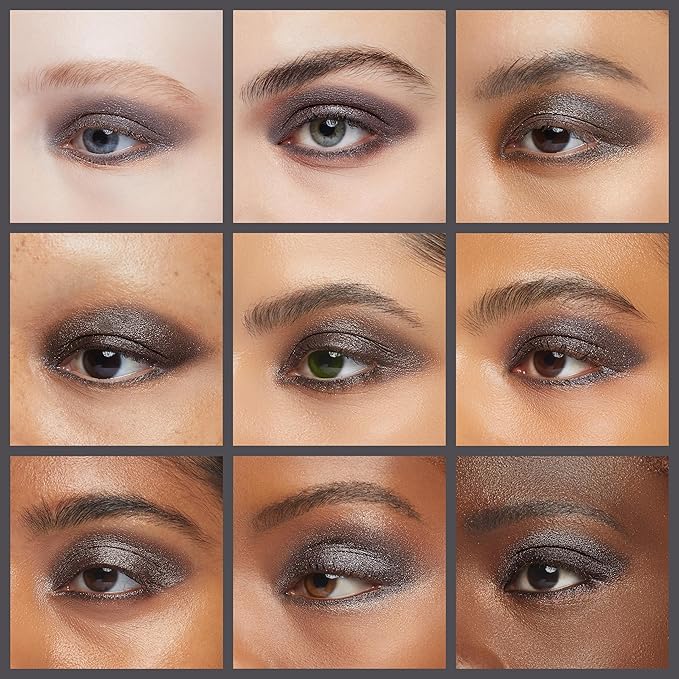 Eclipse Shimmering Glitter Black Onyx Chrome Dark Grey Pressed Powder Single Vegan Eyeshadow; Talc, Paraben & Cruelty Free