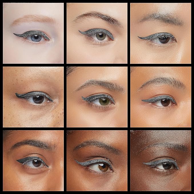 e.l.f. Liquid Eyeliner, High-pigment Liquid Eyeliner With Extra-Fine Brush Tip, Easy Glide Smudge-proof Formula, Charcoal