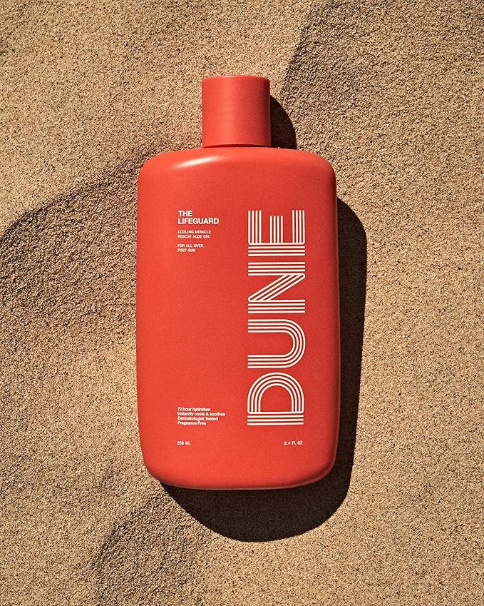 The Lifeguard - Miracle Rescue Aloe Vera Gel for All-Over Sunburn Relief, Instantly Cooling, Hydrating Moisturizer, Non-Sticky, Fragrance Free (8.4 Fl Oz)