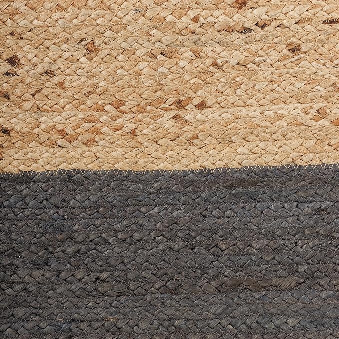 REDEARTH · Cube Pouf Foot Stool Ottoman - Jute Braided Pouffe Poof Accent Sitting Footrest for The Living Room, Bedroom, Nursery, Patio, Lounge & Other Rooms (14.5”x14.5”x16”; Natural Gray)