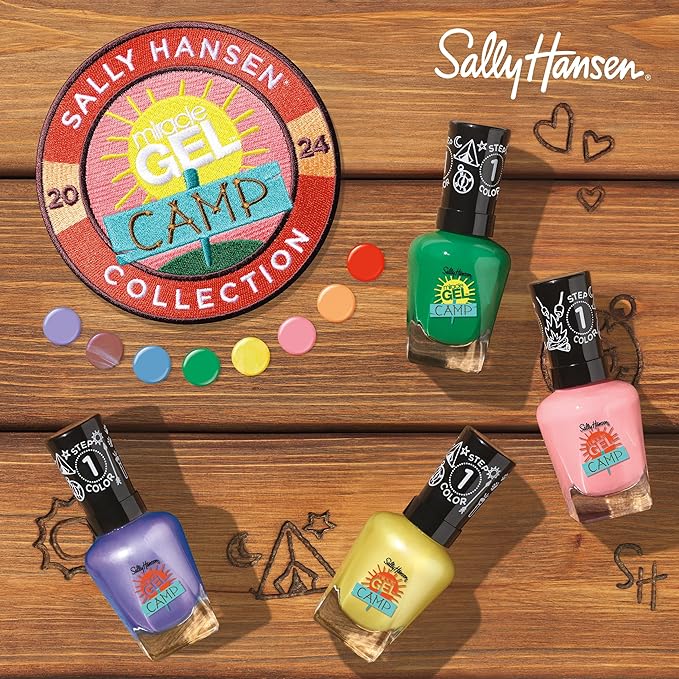 Sally Hansen Miracle Gel™, Summer Camp Summer Nights, Long Lasting, Gel-Like Formula, No UV Lamp Needed, Purple Nail Polish