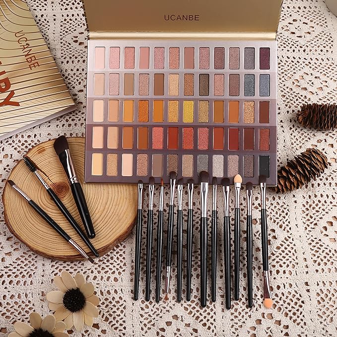 UCANBE 60 Colors Naked Eyeshadow Palette + Makeup
