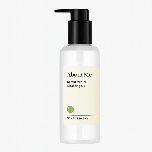 About Me Sprout Mild pH Cleansing Oil – Korean Single Step Oil Cleanser for Sensitive Skin – Daily PHA Gentle Exfoliation with Wheat & Broccoli Sprout – Korean Skin Care – 6.59oz, 195ml