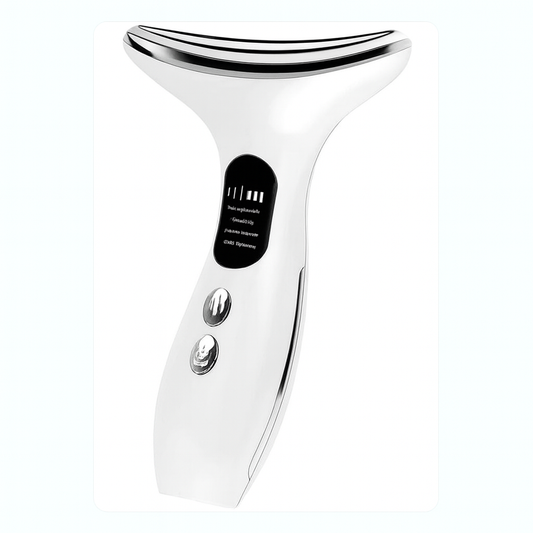 3-in-1 LED Skin Sculptor - Red Light Neck Massager with Heat - Ergonomic Relaxation Device for Muscle Comfort & Skin Care, Non-Medical Personal Use,White,2025