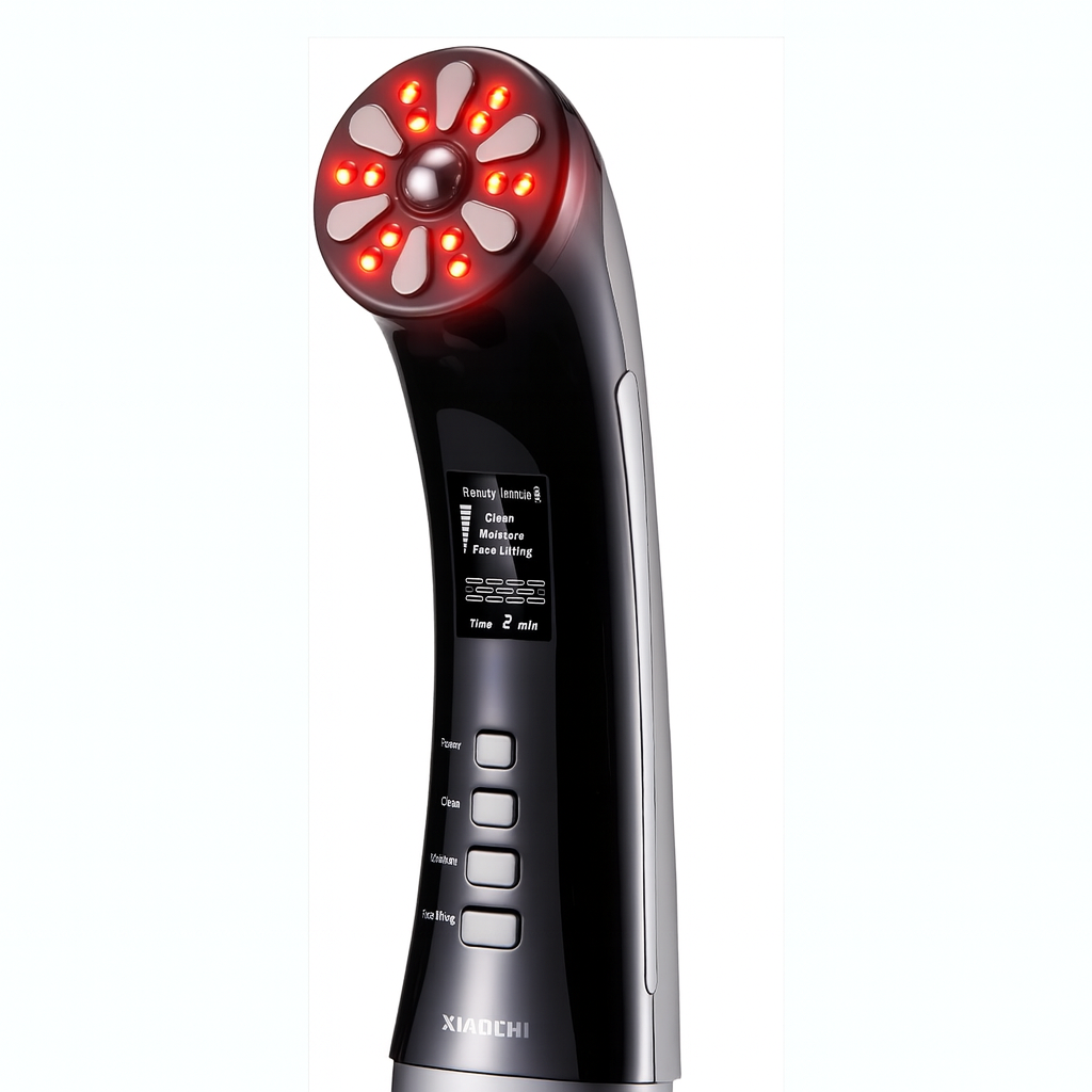 4-in-1 Facial Massager for Face & Neck – Skin Rejuvenation, Lifting & Tightening – Reduces Wrinkles & Puffiness, Enhances Infusion