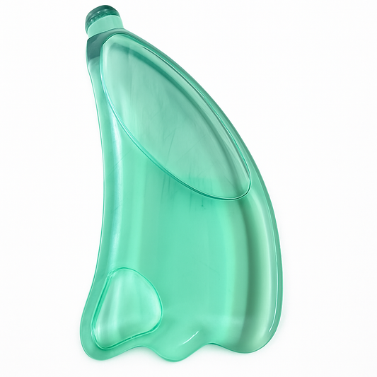 Reusable Glass guasha, hot and Cold Compress guasha for Puffiness and Redness Reducing Skin Care Routine, Self Care Gift for Men Women (Green)