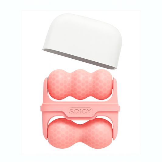 Ice Roller Double Ended, Ice Roller for Face & Eye Puffiness Relief, Ice Face Roller Massager for Migraine Pain, 2 in 1 Facial Ice Roller Skin Care Tool for Whole Body Minor Injury Cold Compress