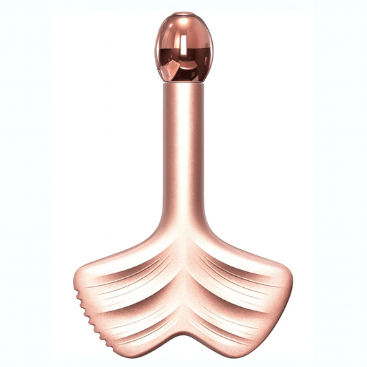 Stainless Steel Gua Sha & Face Rollers - Metal Roller for Eyes & Neck, Anti-Aging Facial Massage Tools, Gua Sha Facial Tool Kit (Leaf Shape)