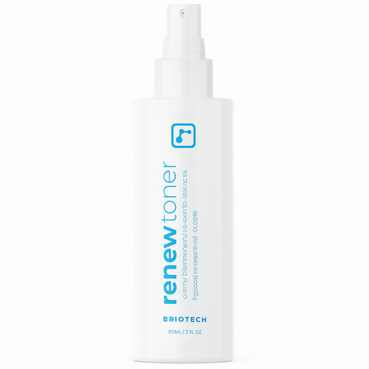BRIOTECH Renew Toner, Hypochlorous Acid Spray, Minimize Appearance of Blemishes, Soothing Facial Mist for Sensitive Skin, Calm Redness & Bumps, Vegan, 2 fl oz Travel Size