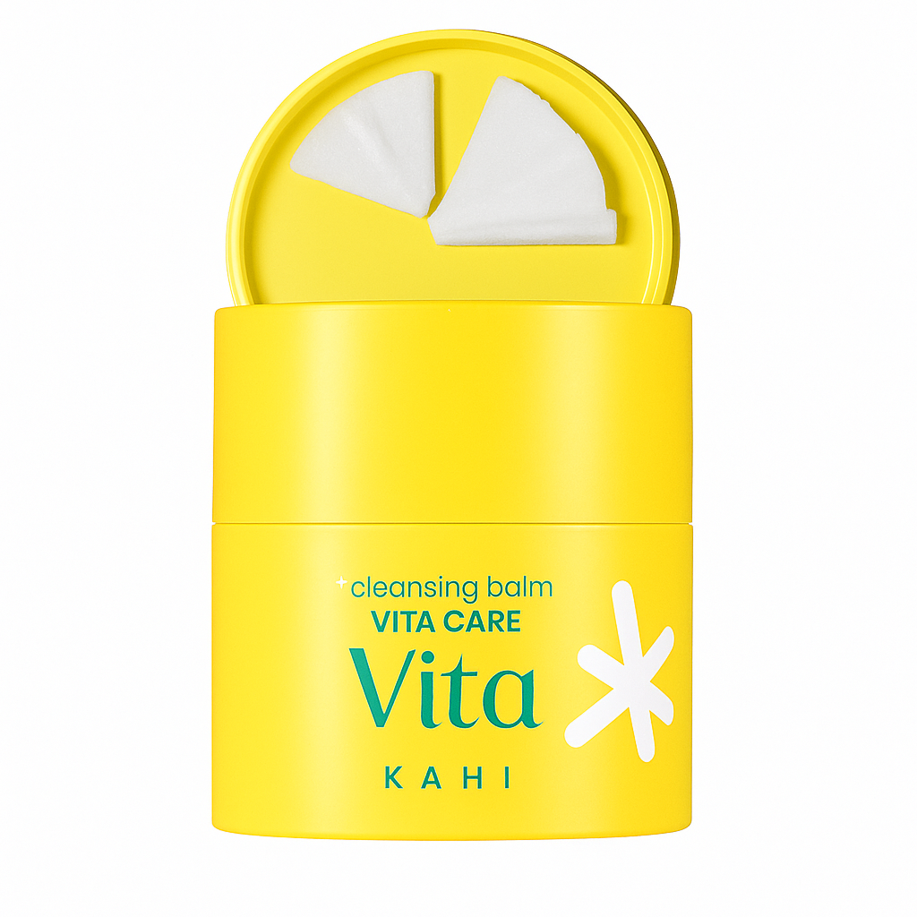 KAHI Cleansing Balm Vita Care Niacinamide - Makeup Remover Balm with Vitamin B, C & Yuzu Peel Scrub - Gentle Exfoliating Korean Skincare 1.69 oz