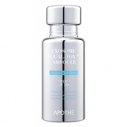APOTHE Exosome Squal-Tox 3% Ampoule 1.01 fl oz (30ml) – Intense Hydration, Skin Renewal, Brightening & Anti-Wrinkle Care with Exosome Technology and Niacinamide
