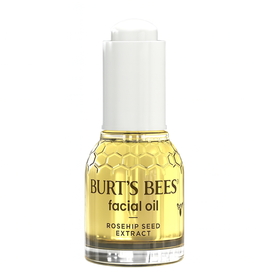 Burt's Bees Gua Sha Face Oil With Rosehip Seed Extract, Reduces Appearance of Fine Lines and Wrinkles, Use with Ice Roller & Facial Tools, Natural Origin Skin Care, 0.51 fl. oz.