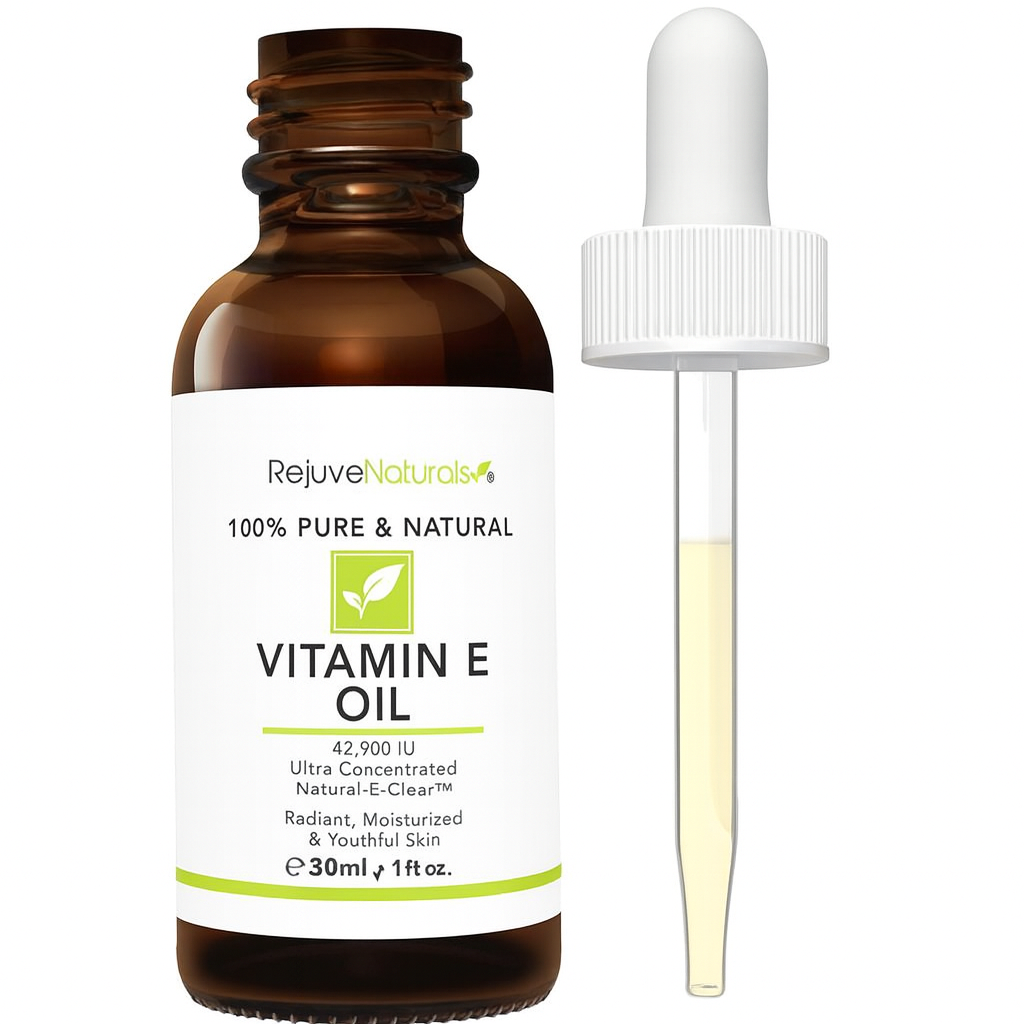 Vitamin E Oil - 100% Pure & Natural, 42,900 IU. Repair Dry, Damaged Skin from Surgery & Acne, Age Spots & Wrinkles. Boost Collagen for Moisturized, Youthful-looking Skin. d-alpha tocopherol