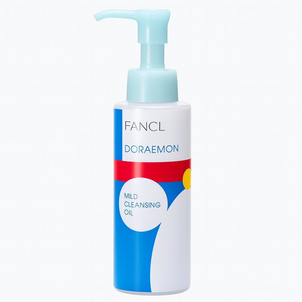 FANCL Mild Cleansing Oil Doraemon Limited Edition – Japanese Makeup Remover & Facial Cleansing Oil for Sensitive Skin, Preservative-Free