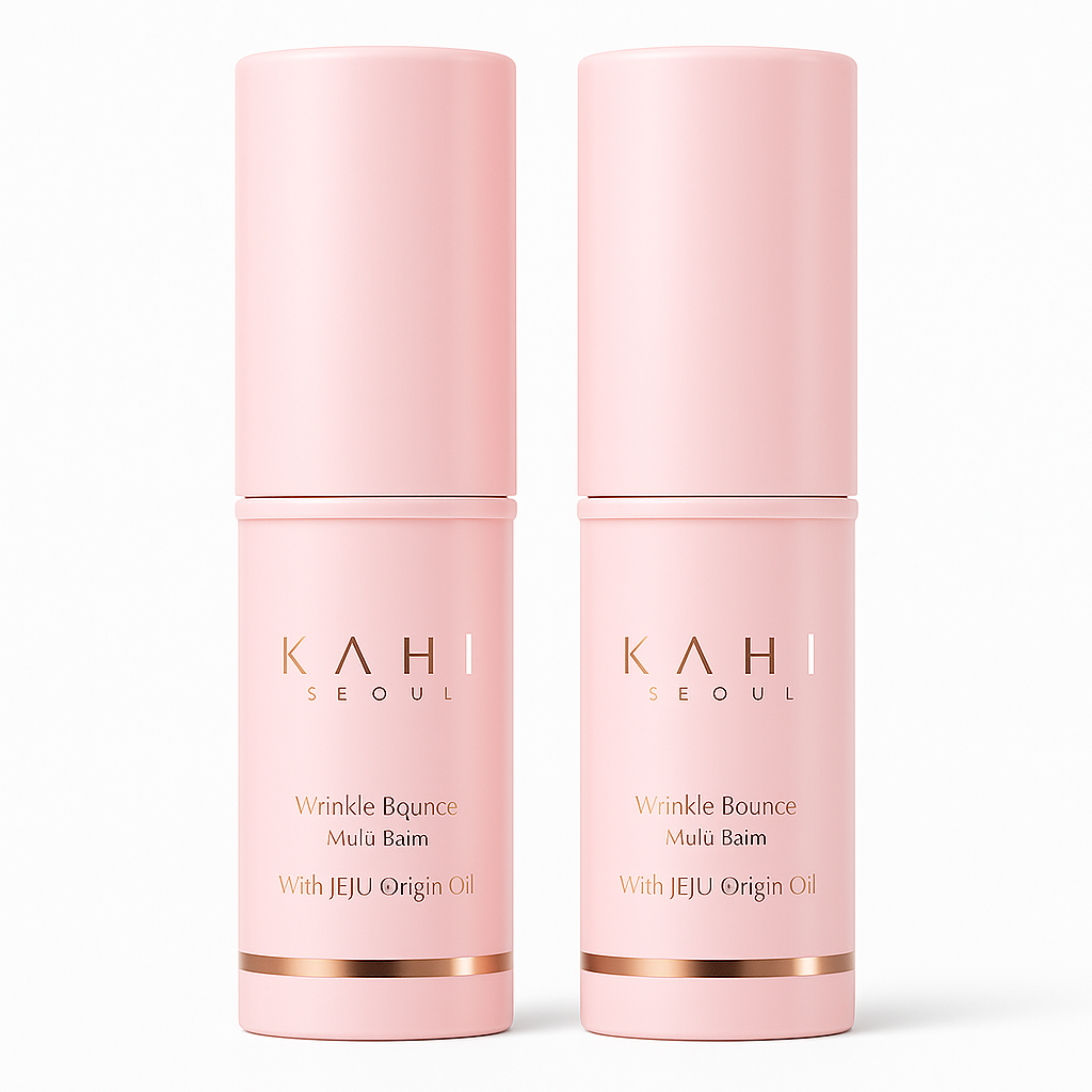 KAHI Wrinkle Bounce Multi Balm - DUO EDITION | All-in-One Hydrating Balm Eye Cream Make Up Base & Moisture Stick | Daily Moisturizer Stick with Salmon-derived sodium DNA (0.32 oz - Pack of 2)